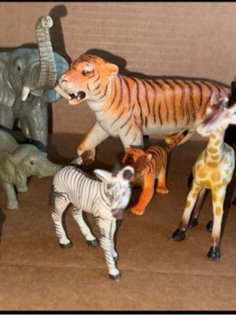 Vintage AAA Elephant Monkey Hippo Wild Animal Safari Plastic Collectible Lot 12